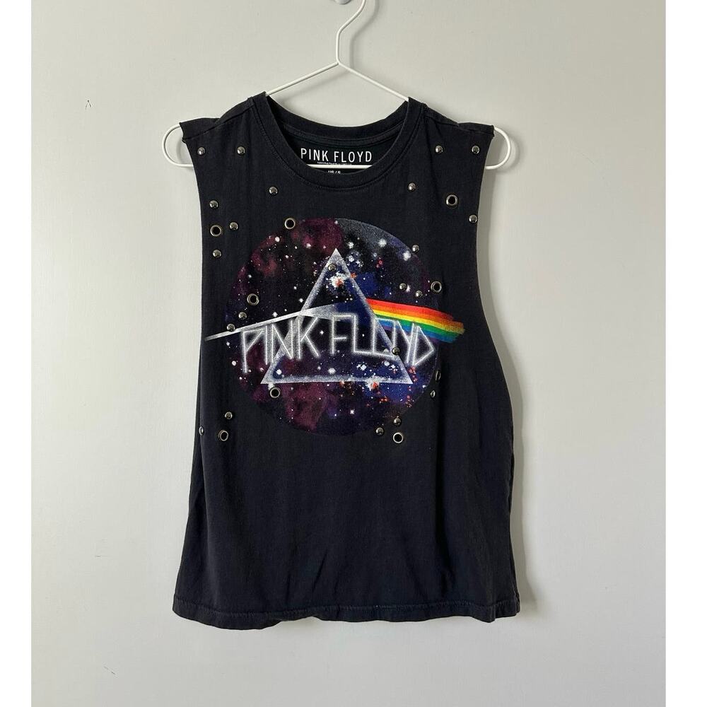 Pink Floyd Black Muscle Tee with Grommets size Small